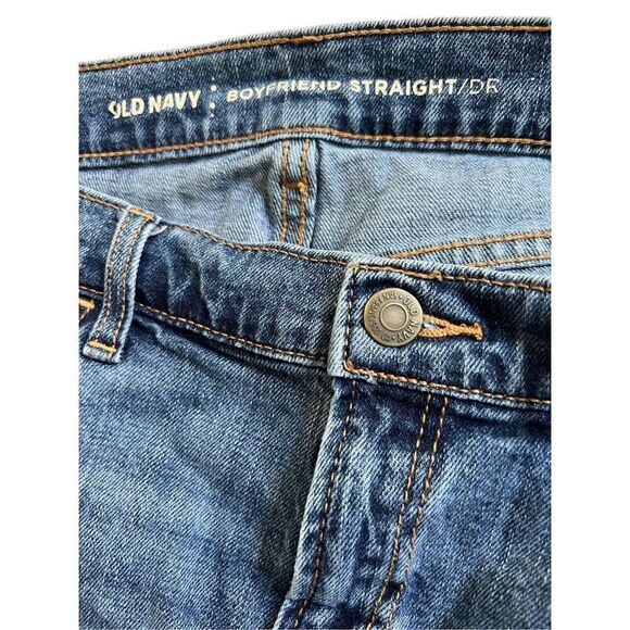 Old Navy boyfriend red roses embroidered Jeans size 6 - Picture 5 of 10